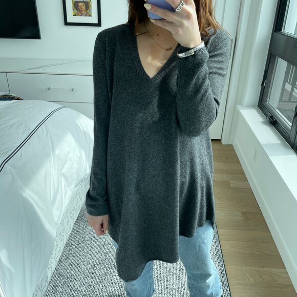 Joie Asymmetric Wool Cashmere Sweater Gray Small - Picture 5 of 5